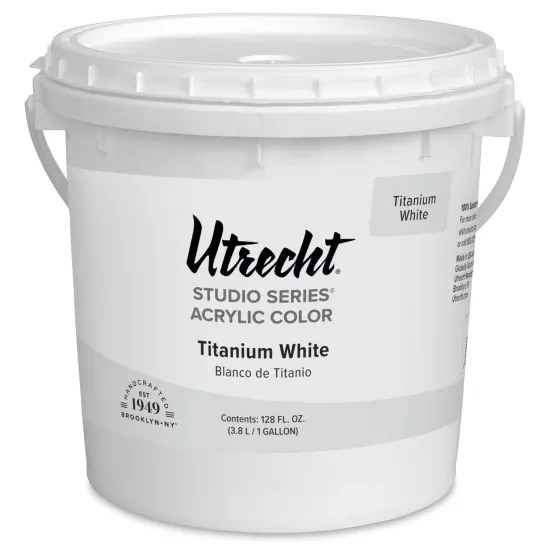 Utrecht Studio Series Acrylic Paint - Titanium White, Gallon {2}