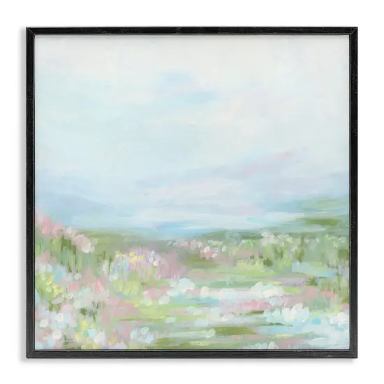 Stupell Industries Pastel Flower Field Framed Giclee Wall Art Design by June Erica Vess {1}