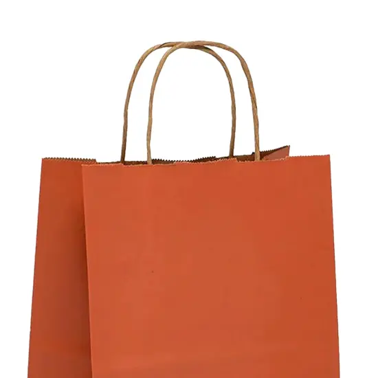 Tinted Kraft Shopping Bag Compact & Durable 5.5" x 3.25" x 8.375" {6}