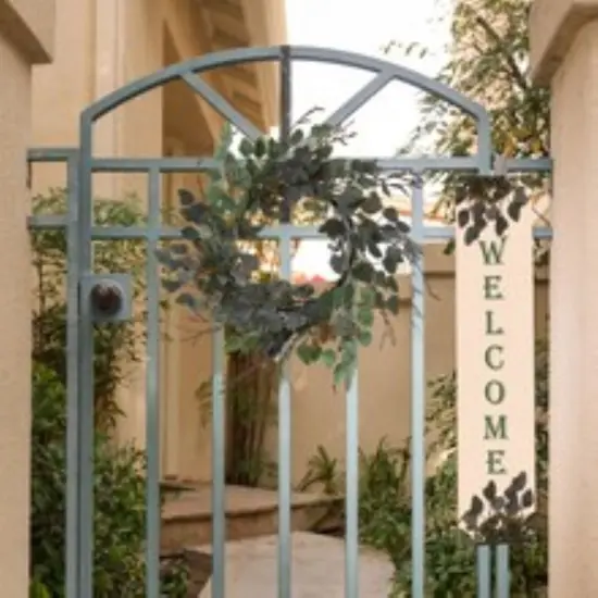 6-Pack 24" Seeded Eucalyptus Wreath - Handcrafted Lifelike Decor for Front Door, Wall, Mantel & Tabletop - Elegant Floral Accent for Home - Floral Home by Artificial Flowers {4}