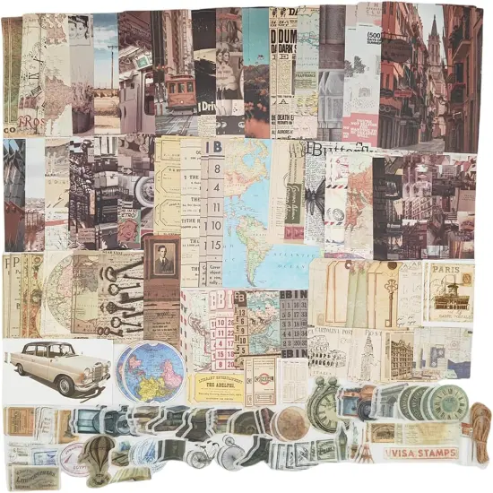 Vintage Journaling Scrapbooking Supplies Scrapbook Sticker Paper (Olden Days) {3}