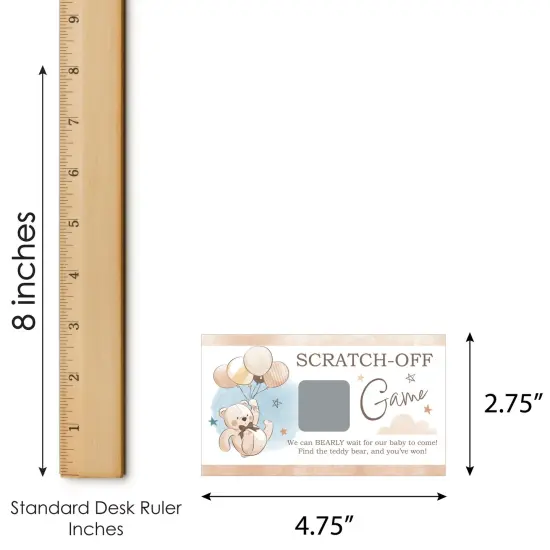 Big Dot of Happiness We Can Bearly Wait - Teddy Bear Baby Shower Game Scratch Off Cards - 22 Count {7}