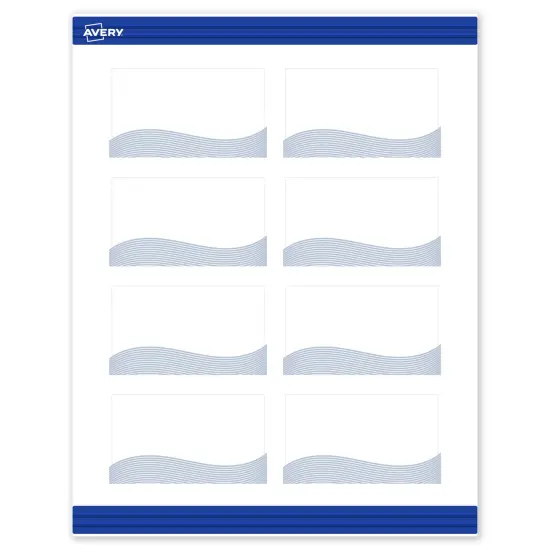 Avery Printable Rectangle Business Cards with Sure Feed Technology, Pre-Printed Colorful Design, Matte White, 2" x 3.5", Laser & Inkjet Compatible, 80 Total {1}