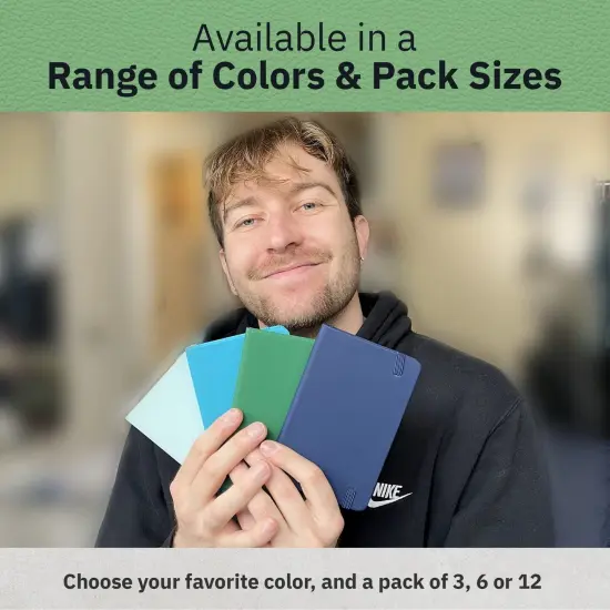 Simply Genius A6 Pocket Size Mini Notebooks with Hardcover - Ruled Small Journal Set for School, Home & Office - 124 pages (3.7" x 5.7") with Inner Pocket (Orange, 12 Pack) {6}