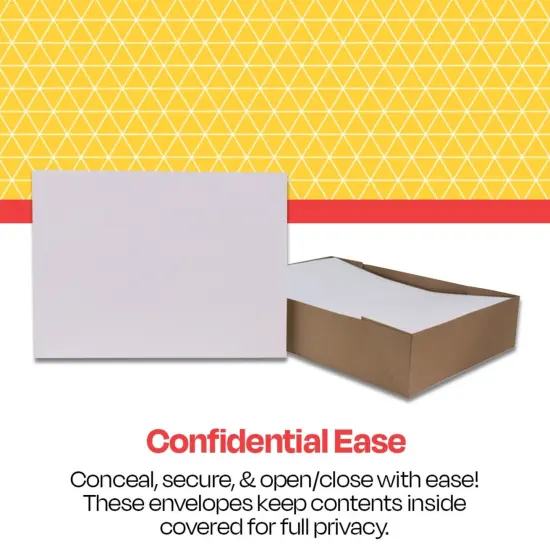 School Smart No Clasp Envelopes with Gummed Flap, 9 x 12 Inches, White, Pack of 100 {4}