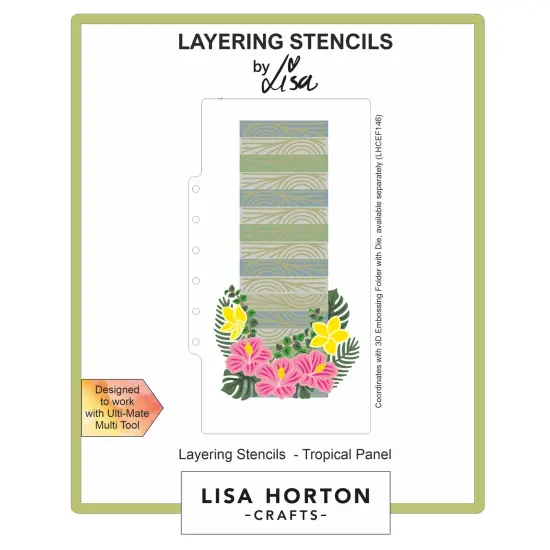 Lisa Horton Crafts Layering Stencils-Tropical Panel {1}