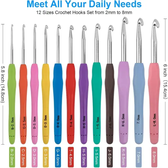 Crochet Hooks 12 Sizes {2}