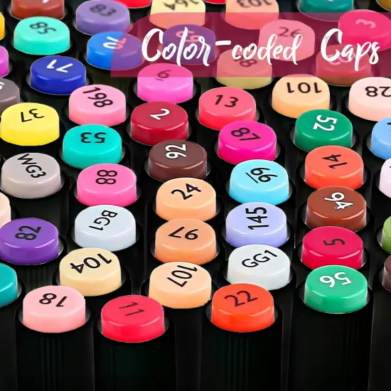 101 Colors Dual Tips Art Markers Pens Set {4}