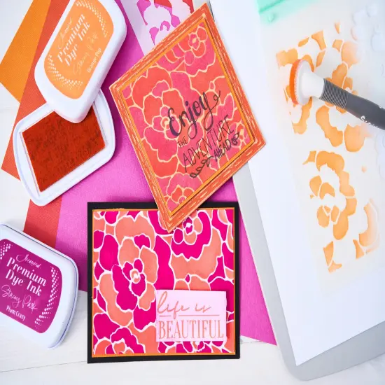 Sizzix A6 Cosmopolitan Stencil By Stacey Park 2/Pkg-Sunday In The Park #2 {6}