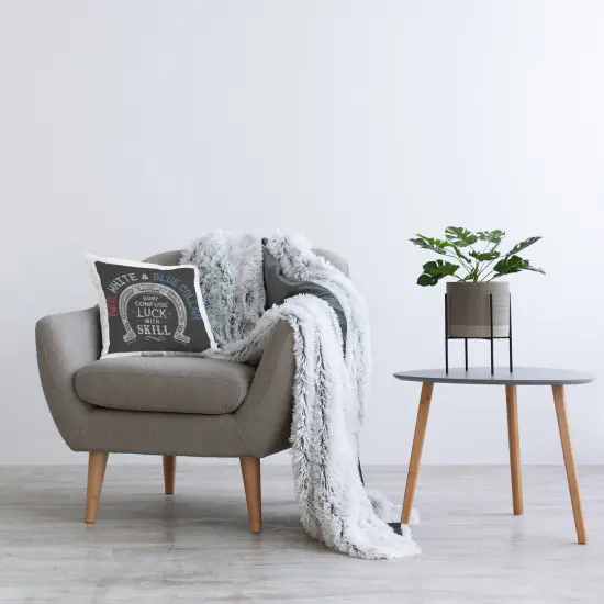 Stupell Industries Don't Confuse Luck with Skill Indoor Pillow, 18 x 7 x 18 {2}