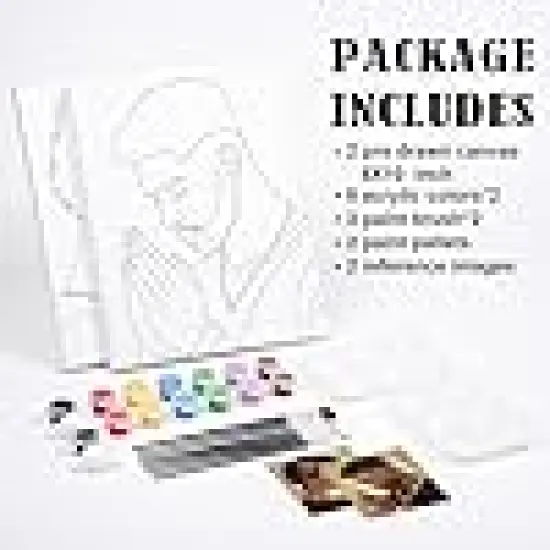 Night Painting Kit Couples Party Pre Drawn {5}