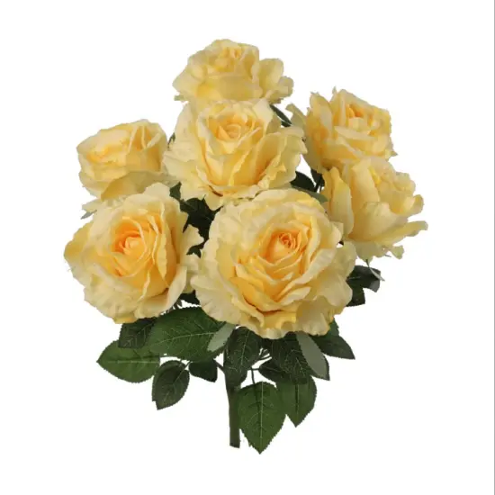 Rose Bush w/ 7 Silk Blooms – 20" Tall, 2 PACK Elegant Décor {5}