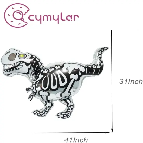 Skeleton Dinosaur Mylar Foil balloons {3}