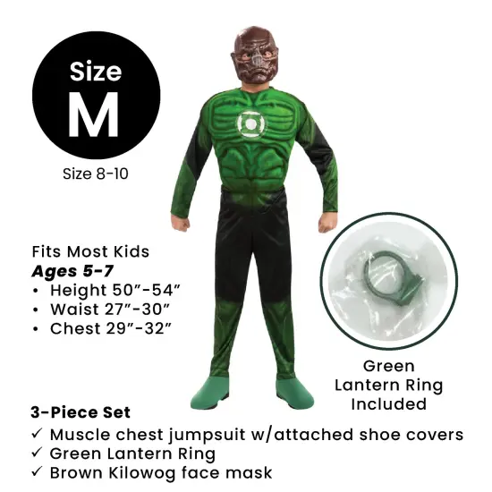 Rubies Boy's Green Lantern Kilowog Halloween Costume - Medium 8-10 - Green {5}