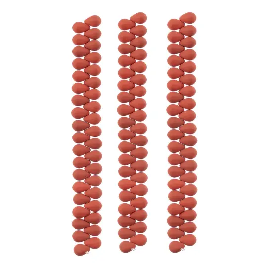 John Bead 114pcs 6x9mm Czech Glass White Alabaster Velvet Drop Bead Strands Terracotta {3}