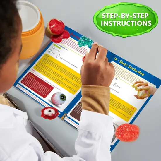 Boys First Gross Science Kit for Kids Age 6-8 8-12, Science Slime Kit for Boy, Christmas Birthday Gift Ideas for Boy 8-10, Chemistry Set with Brain Dissection, Poop Experiment, STEM Toys {3}