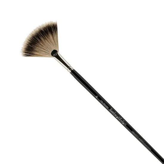 Creative Mark Hamburg Premiere Professional Oil Painting Brushes - Fan #24 Oil Paint Brush - Handmade in Germany, Natural & Synthetic Hair Blend, Long Triple-Lacquered Birch Handle {1}