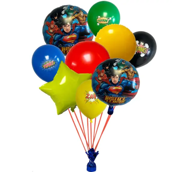 Justice League 9 Piece Balloon Bouquet {2}