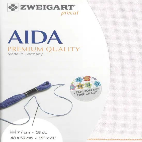 Precut Zweigart Fein-Aida 18 count Dusty Rose {1}