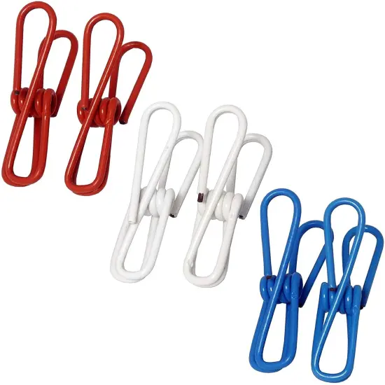 Chef Craft 6pc Durable Metal Wire Clips Set - Great As Food Bag Clips or Clothespins {1}