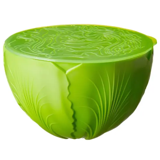 Hutzler Salad Saver Storage Bowl with Lid - Keeps Lettuce, Spinach & Kale Fresh Longer {1}