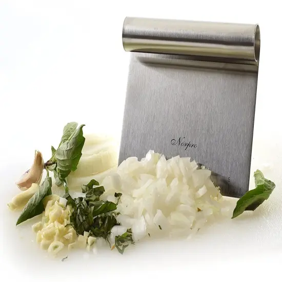 Norpro 6" Wide Heavy Duty Stainless Steel Food Chopper / Dough Scraper {4}