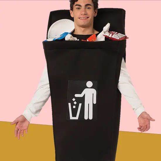 Funny Trash Can Adult Costume Tunic for Halloween Parties and Environmental Themes {5}