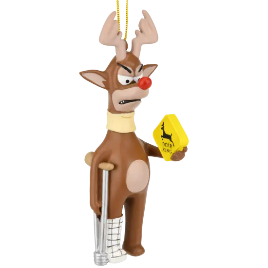 Tree Buddees Funny Deer Crossing Christmas Ornament Injured Reindeer Hilarious Holiday Decor {1}