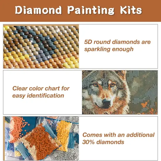 Wolf Diamond Painting Kits for Adults {3}