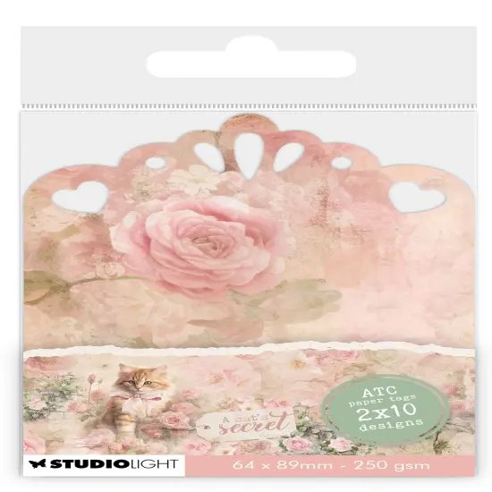 Studio Light A Cat's Secret ATC Tags 20/Pkg-250 gsm {1}