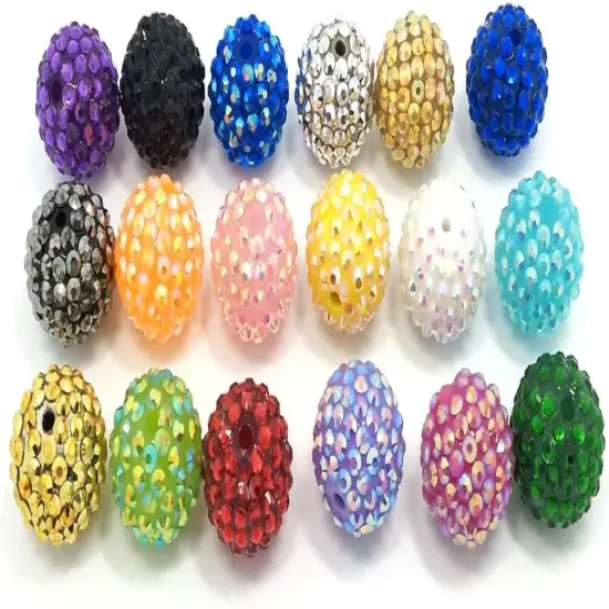 20mm Rhinestone Beads 50pcs Beaded Pens Beads {4}