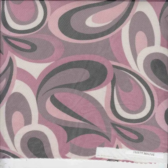 1 Yard Retro Paisley Geo Mesh Print Fabric Stretch Lightweight 58/60 Inches Wide BROWN CLAY {4}