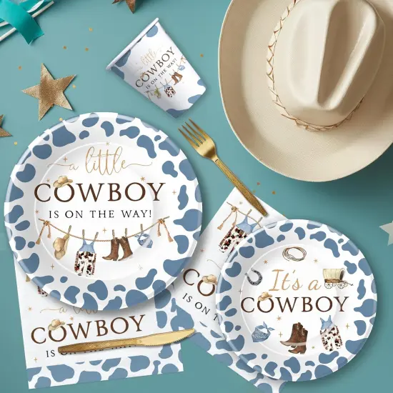 Serves 24-Western Cowboy Baby Shower Decorations Tableware {4}