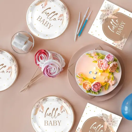 40 PCS Boho Baby Shower Decorations {4}