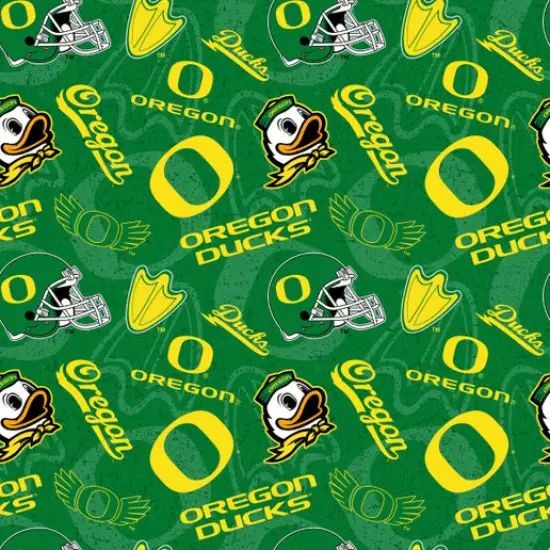 Licensed NCAA University of Oregon Ducks Tone on Tone OR-1178 Cotton Fabric by the Yard {1}