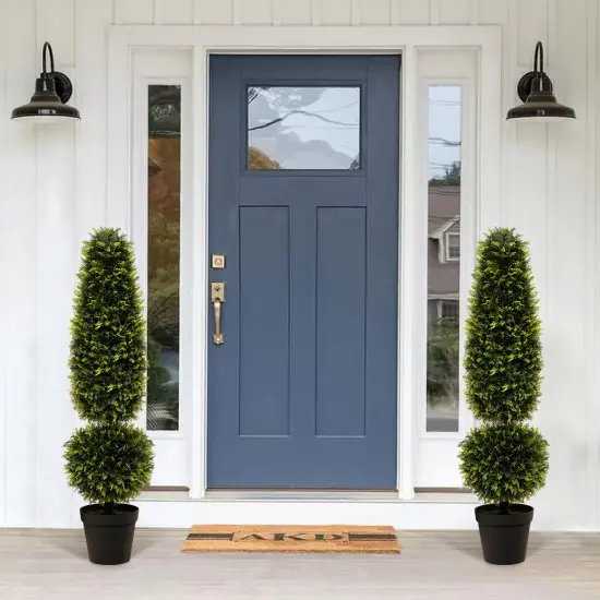 Faux Topiary Tree with Natural Vine, Metal Base and UV Resistant Leaves {4}