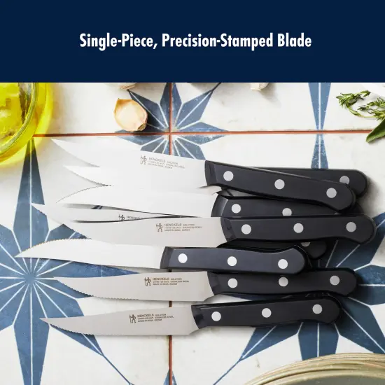 Henckels Solution Steak Knife Set of 8, Black, Stainless Steel {4}