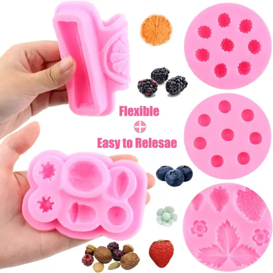 Blueberry Raspberry Strawberry Fondant Molds {2}
