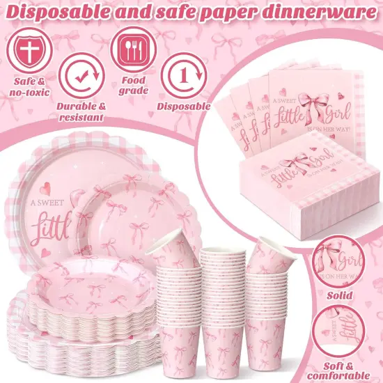 250 Pcs Little Girl Baby Shower Decorations {2}