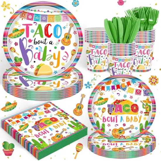 120PCS Taco Baby Shower Party Supplies {1}
