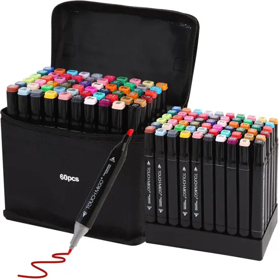 60 Colors Art Markers Pens {1}