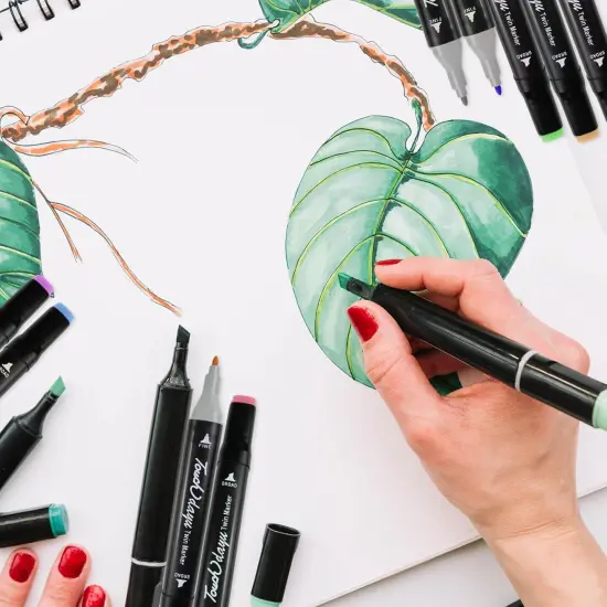 120 Colors Alcohol Markers Set with Base {5}