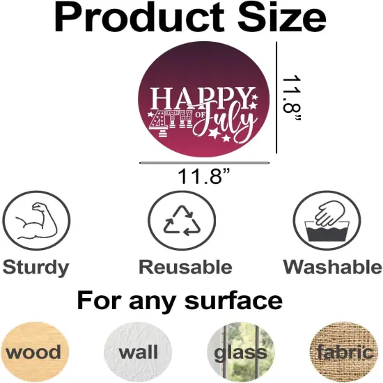 12&rdquo; Patriotic Welcome Stencils (Independence Day) {2}