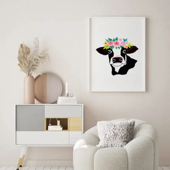 Louise Maelys Cow Beginners Embroidery Kits,Cross Stitch Starter kit for Adults with Embroidery Cloth Hoop Needles Instruction and Threads {3}