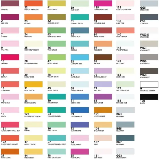 Alcohol Markers ALP 80 Colors {3}