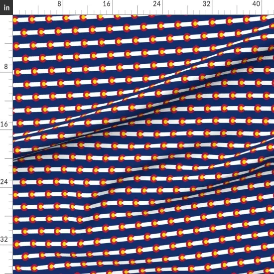 Various Fabrics by the Yard or Fat Quarter Colorado Flag Flags Usa United States America Custom Printed Fabric by Spoonflower {1}