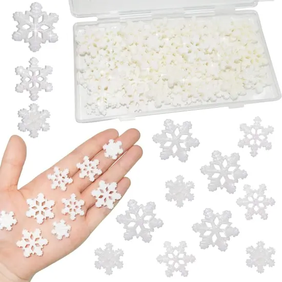 60 Pcs Small Snowflakes Christmas Embellishments {1}