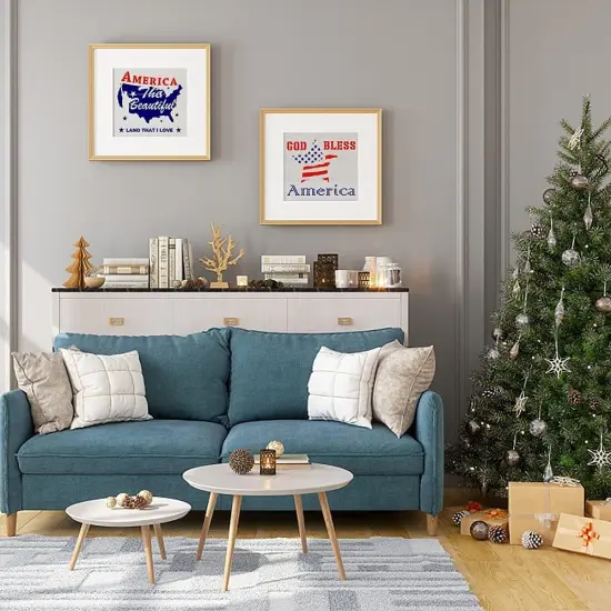 9 Piece Patriotic America Flag Stencils (10x10 Inch) {3}