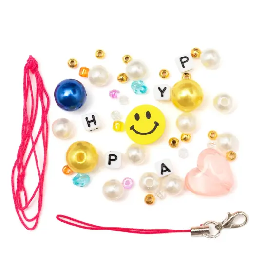 Bead It DIY Phone Charm Kit-Smiley Face, 48 Pieces {3}