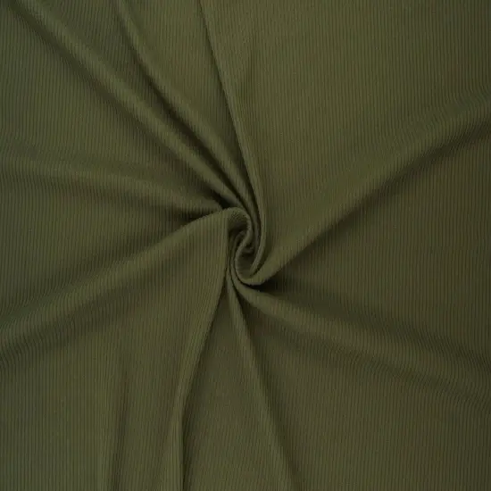 1 Yard 2x1 Yummy Rib Solid Stretch Knit Fabric, Soft Flexible Texture 58/60" Wide OLIVE VINTAGE {5}
